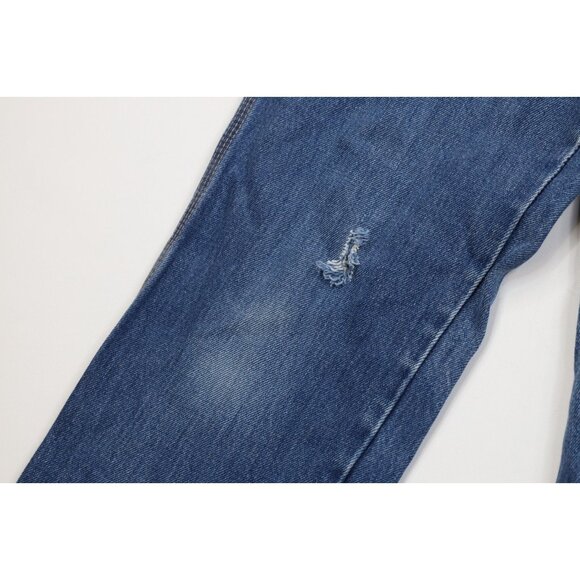 Vtg 80s Calvin Klein Womens 11 Distressed Unhemmed Relaxed Fit Jeans Blue USA - Picture 6 of 16